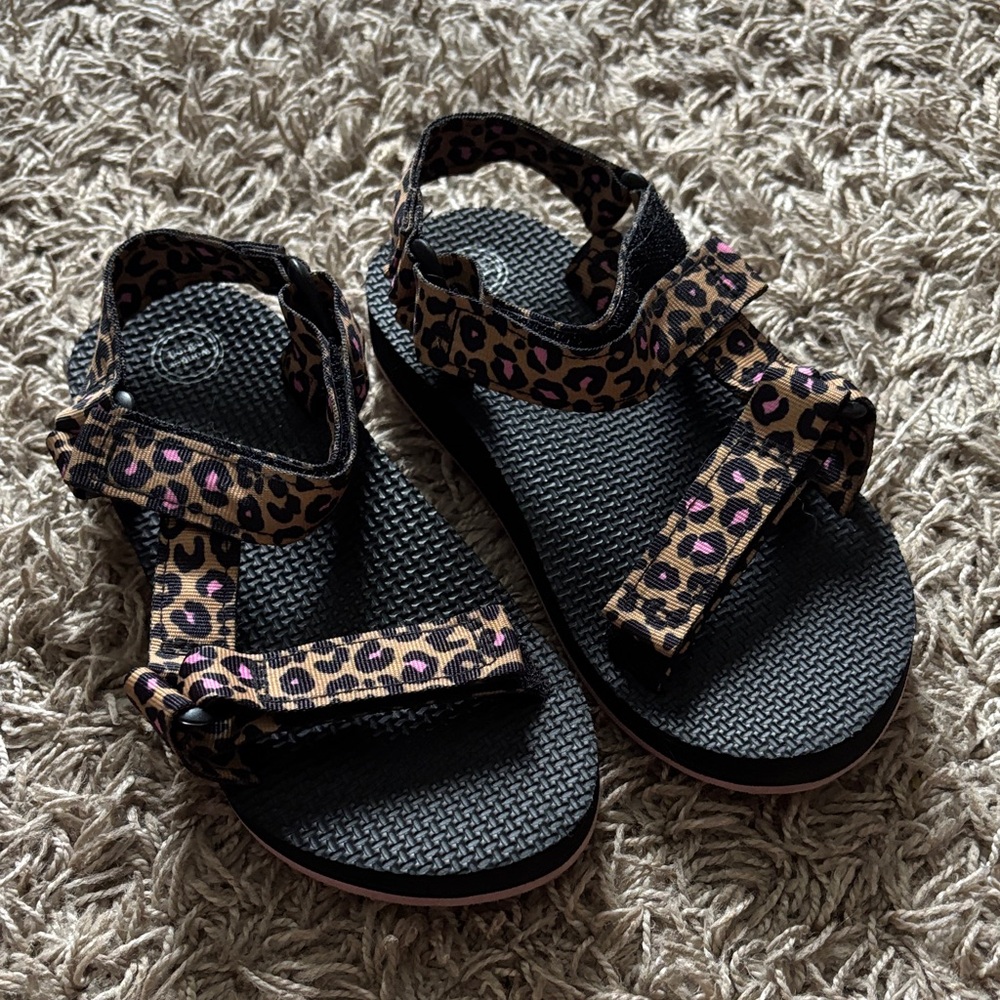 Leopard Print Kids Sandals